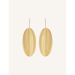CUCOCUCA YXQ E340 Fine Stud Earrings with Golden Brushed Finish