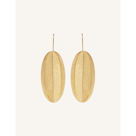 CUCOCUCA YXQ E340 Fine Stud Earrings with Golden Brushed Finish