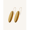 CUCOCUCA YXQ E340 Fine Stud Earrings with Golden Brushed Finish