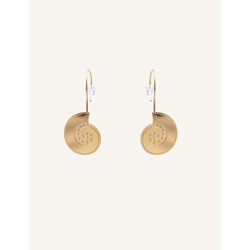CUCOCUCA YXQ E438 Gold Plated Stainless Steel Drop Earrings