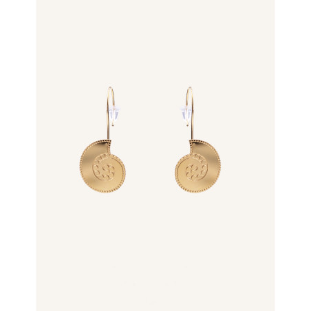 CUCOCUCA YXQ E438 Gold Plated Stainless Steel Drop Earrings