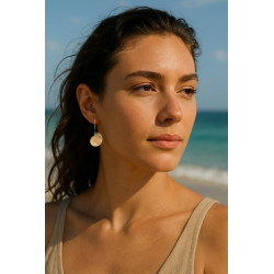 CUCOCUCA YXQ E438 Gold Plated Stainless Steel Drop Earrings