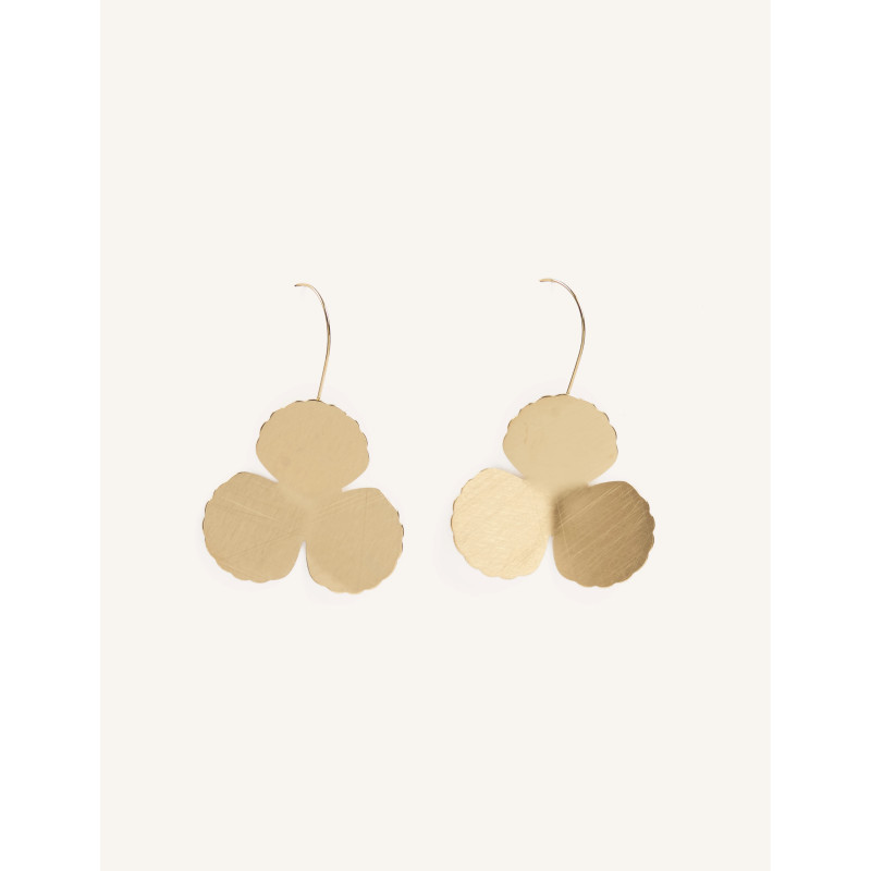 CUCOCUCA YXQ E186 Golden Stainless Steel Elegant Drop Earrings