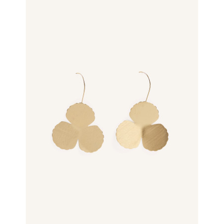 CUCOCUCA YXQ E186 Golden Stainless Steel Elegant Drop Earrings