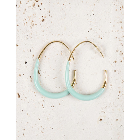CUCOCUCA YXQ E381 Stainless Steel Enamel Hoop Earrings