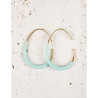 CUCOCUCA YXQ E381 Stainless Steel Enamel Hoop Earrings
