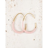 CUCOCUCA YXQ E381 Stainless Steel Enamel Hoop Earrings