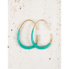 CUCOCUCA YXQ E381 Stainless Steel Enamel Hoop Earrings