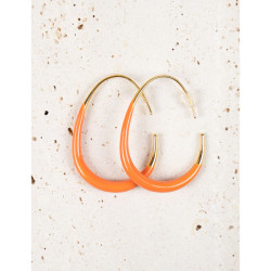 CUCOCUCA YXQ E381 Stainless Steel Enamel Hoop Earrings