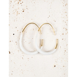 CUCOCUCA Stainless Steel Enamel Hoop Earrings