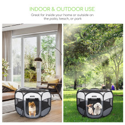 Nobleza Portable Dog Playpen Foldable Waterproof Oxford Cloth