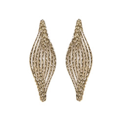 CUCOCUCA YXQ E50 Fine Stud Earrings Stainless Steel Golden Elegant