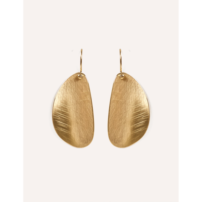 CUCOCUCA YXQ E101 Gold Plated Stainless Steel Drop Earrings