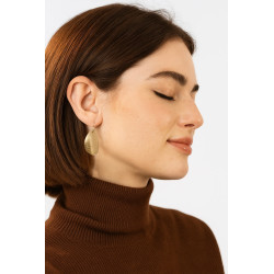 CUCOCUCA YXQ E101 Gold Plated Stainless Steel Drop Earrings