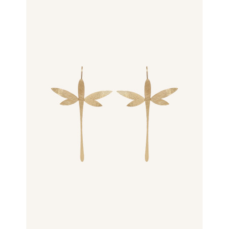 CUCOCUCA YXQ E350 Fine Cuff Earrings Golden Brushed Stainless Steel