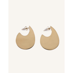 YXQ E63 Golden Stainless Steel Elegant Minimalist Stud Earrings