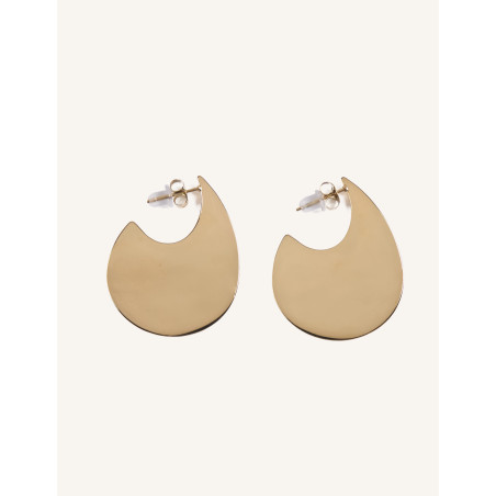 YXQ E63 Golden Stainless Steel Elegant Minimalist Stud Earrings