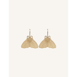 CUCOCUCA YXQ E262 Golden Stainless Steel Moth-Inspired Stud Earrings