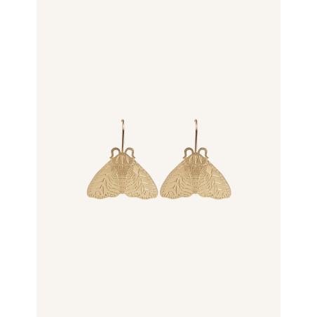 CUCOCUCA YXQ E262 Golden Stainless Steel Moth-Inspired Stud Earrings