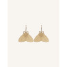 CUCOCUCA YXQ E262 Golden Stainless Steel Moth-Inspired Stud Earrings