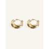 CUCOCUCA YXQ E34 Gold Plated Stainless Steel Hoop Earrings