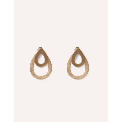 CUCOCUCA YXQ E117 Golden Stainless Steel Minimalist Earrings