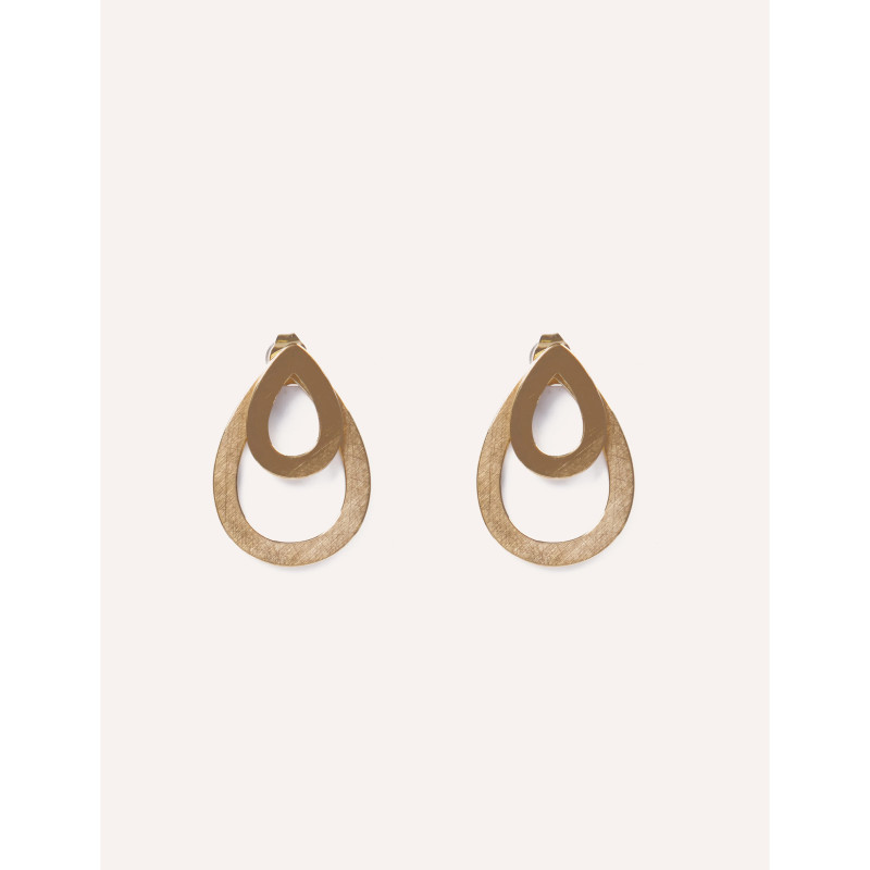 CUCOCUCA YXQ E117 Golden Stainless Steel Minimalist Earrings