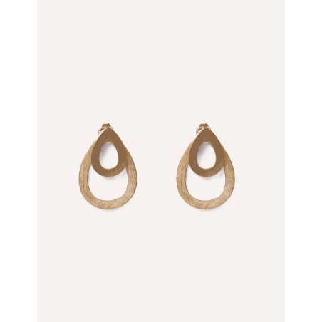 CUCOCUCA YXQ E117 Golden Stainless Steel Minimalist Earrings