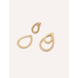 CUCOCUCA YXQ E117 Golden Stainless Steel Minimalist Earrings