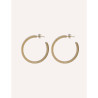 CUCOCUCA YXQ E72 Golden Stainless Steel Hoop Earrings