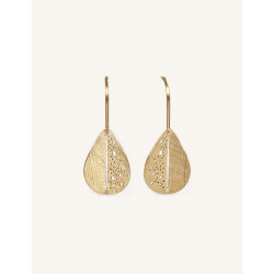 CUCOCUCA YXQ E227 Golden Stainless Steel Drop Earrings