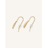 CUCOCUCA YXQ E227 Golden Stainless Steel Drop Earrings