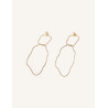 CUCOCUCA YXQ E165 Golden Stainless Steel Stud Earrings