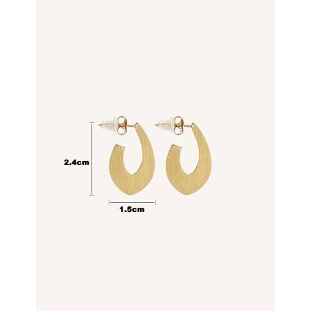 CUCOCUCA YXQ E329 Fine Stud Earrings with Golden Brushed Finish