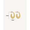 CUCOCUCA YXQ E329 Fine Stud Earrings with Golden Brushed Finish