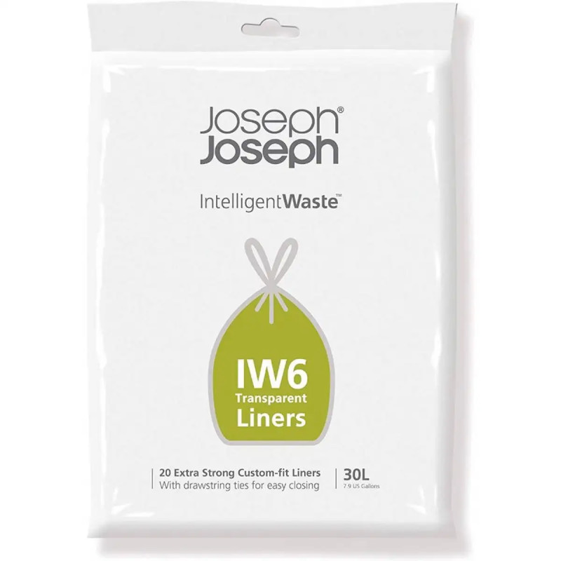 Joseph Joseph IW6 Large Disposable Trash Bag Transparent Biodegradable