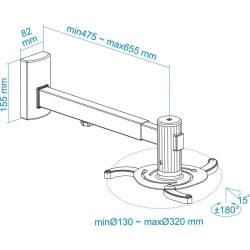 TooQ PJ4015WTN-S High Visibility Projector Mount