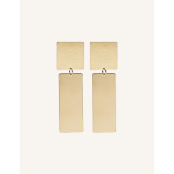 CUCOCUCA YXQ E287 Golden Stainless Steel Stud Earrings