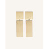 CUCOCUCA YXQ E287 Golden Stainless Steel Stud Earrings
