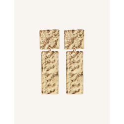 CUCOCUCA YXQ E287 Golden Stainless Steel Stud Earrings