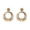 CUCOCUCA YXQ E60 Stainless Steel Enamel Hoop Earrings