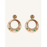CUCOCUCA YXQ E60 Stainless Steel Enamel Hoop Earrings