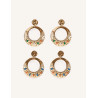 CUCOCUCA YXQ E60 Stainless Steel Enamel Hoop Earrings