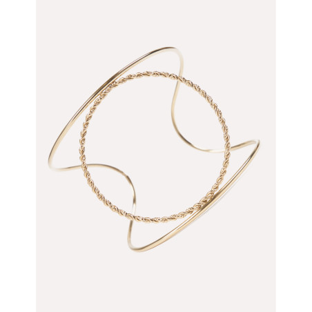 CUCOCUCA YHL B10 Golden Stainless Steel Minimalist Bangle Bracelet