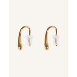 CUCOCUCA YXQ E93 Golden Stainless Steel Stud Earrings