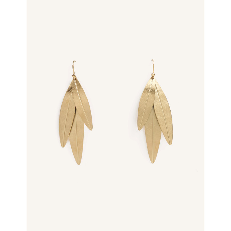 CUCOCUCA YXQ E209 Golden Stainless Steel Minimalist Drop Earrings