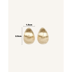 CUCOCUCA YOL E01 Golden Stainless Steel Stud Earrings