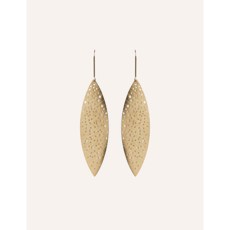 CUCOCUCA YXQ E181 Golden Stainless Steel Minimalist Drop Earrings
