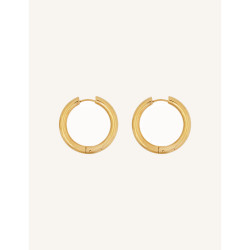 CUCOCUCA YXQ E402 Golden Stainless Steel Hoop Earrings