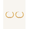 CUCOCUCA YXQ E402 Gold Plated Stainless Steel Hoop Earrings
